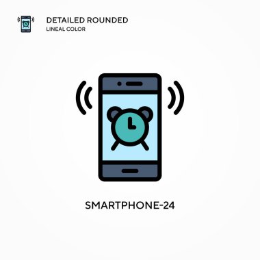 Akıllı Telefon-24 vektör simgesi. Modern vektör illüstrasyon kavramları. Düzenlemesi ve kişiselleştirmesi kolay.