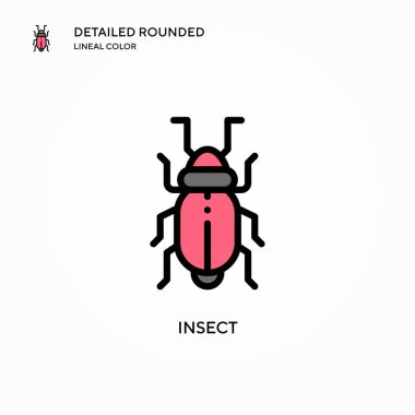 Böcek vektör simgesi. Modern vektör illüstrasyon kavramları. Düzenlemesi ve kişiselleştirmesi kolay.