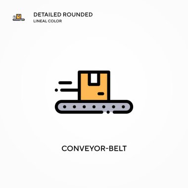 Taşıyıcı şerit vektör simgesi. Modern vektör illüstrasyon kavramları. Düzenlemesi ve kişiselleştirmesi kolay.