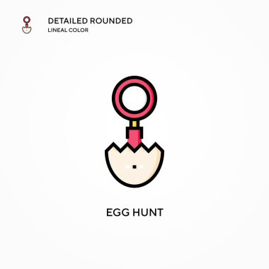 Yumurta avı vektör simgesi. Modern vektör illüstrasyon kavramları. Düzenlemesi ve kişiselleştirmesi kolay.