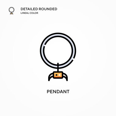 Kolye vektör simgesi. Modern vektör illüstrasyon kavramları. Düzenlemesi ve kişiselleştirmesi kolay.