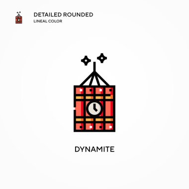 Dinamit vektör simgesi. Modern vektör illüstrasyon kavramları. Düzenlemesi ve kişiselleştirmesi kolay.