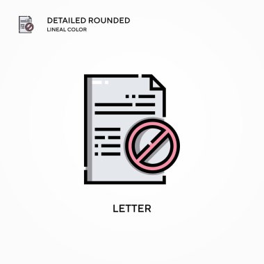 Harf vektör simgesi. Modern vektör illüstrasyon kavramları. Düzenlemesi ve kişiselleştirmesi kolay.