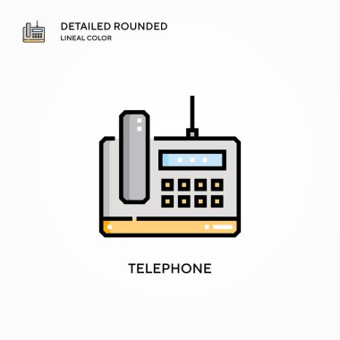 Telefon vektör simgesi. Modern vektör illüstrasyon kavramları. Düzenlemesi ve kişiselleştirmesi kolay.