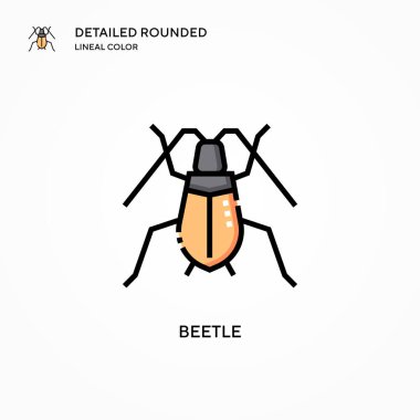 Böcek vektör simgesi. Modern vektör illüstrasyon kavramları. Düzenlemesi ve kişiselleştirmesi kolay.