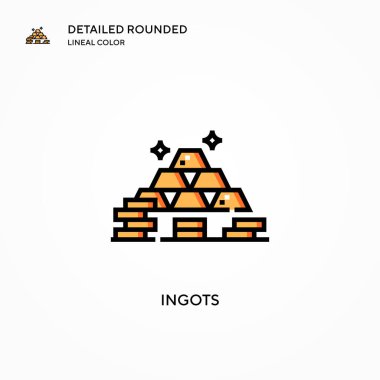 Ingot vektör simgesi. Modern vektör illüstrasyon kavramları. Düzenlemesi ve kişiselleştirmesi kolay.