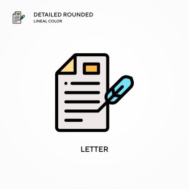 Harf vektör simgesi. Modern vektör illüstrasyon kavramları. Düzenlemesi ve kişiselleştirmesi kolay.