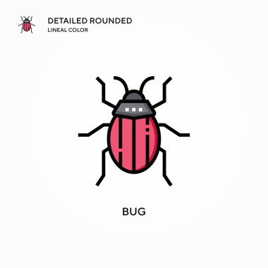 Böcek vektör simgesi. Modern vektör illüstrasyon kavramları. Düzenlemesi ve kişiselleştirmesi kolay.