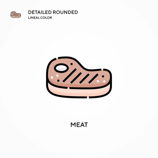 食肉ベクトルのアイコン 現代のベクトル図の概念 編集とカスタマイズが簡単 — ストックベクタ