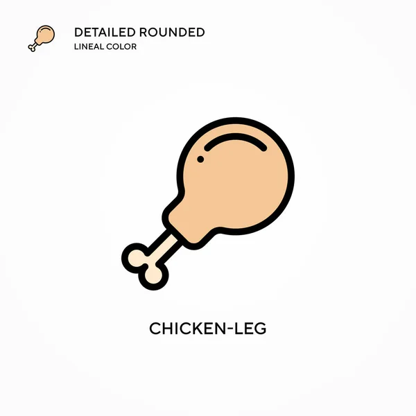 Chicken Leg Vector Icon Modern Vector Illustration Concepts Easy Edit — Stock Vector