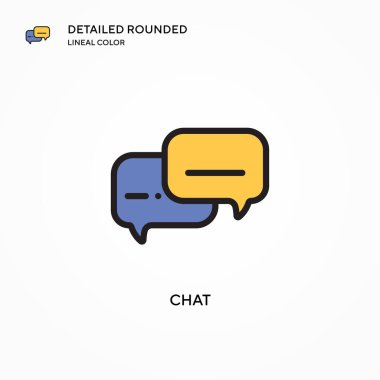 Sohbet vektörü simgesi. Modern vektör illüstrasyon kavramları. Düzenlemesi ve kişiselleştirmesi kolay.