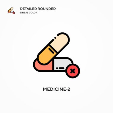 İlaç-2 vektör simgesi. Modern vektör illüstrasyon kavramları. Düzenlemesi ve kişiselleştirmesi kolay.