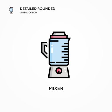 Karıştırıcı vektör simgesi. Modern vektör illüstrasyon kavramları. Düzenlemesi ve kişiselleştirmesi kolay.