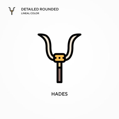 Hades vektör simgesi. Modern vektör illüstrasyon kavramları. Düzenlemesi ve kişiselleştirmesi kolay.