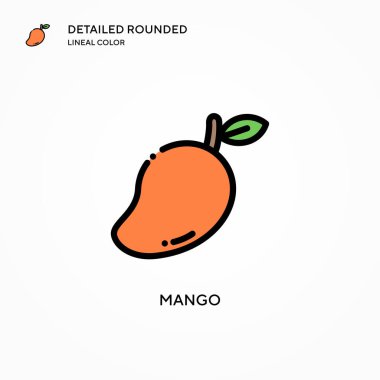 Mango vektör simgesi. Modern vektör illüstrasyon kavramları. Düzenlemesi ve kişiselleştirmesi kolay.