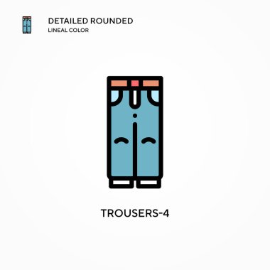 Pantolon-4 vektör simgesi. Modern vektör illüstrasyon kavramları. Düzenlemesi ve kişiselleştirmesi kolay.