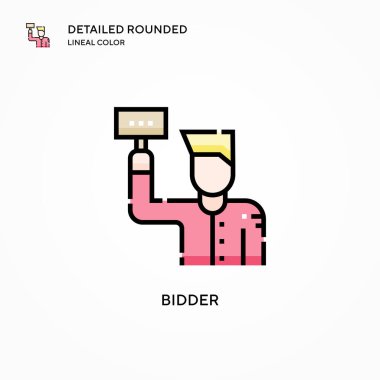 Teklif veren vektör simgesi. Modern vektör illüstrasyon kavramları. Düzenlemesi ve kişiselleştirmesi kolay.