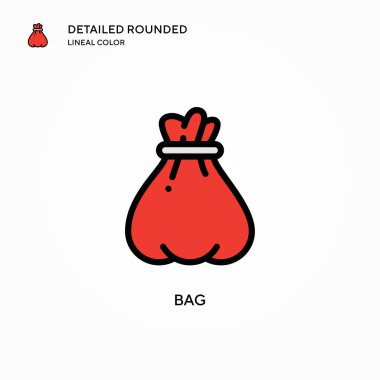 Torba vektör simgesi. Modern vektör illüstrasyon kavramları. Düzenlemesi ve kişiselleştirmesi kolay.