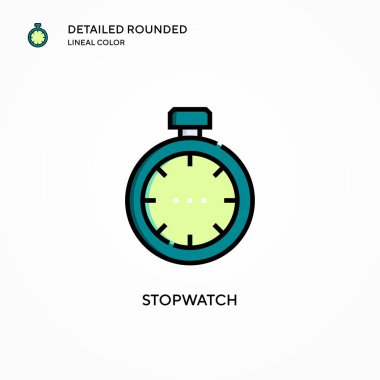 Stopwatch vektör simgesi. Modern vektör illüstrasyon kavramları. Düzenlemesi ve kişiselleştirmesi kolay.