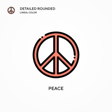 Barış vektör simgesi. Modern vektör illüstrasyon kavramları. Düzenlemesi ve kişiselleştirmesi kolay.
