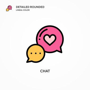 Sohbet vektörü simgesi. Modern vektör illüstrasyon kavramları. Düzenlemesi ve kişiselleştirmesi kolay.