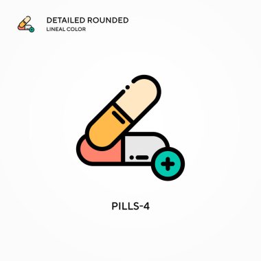 Hap-4 vektör ikonu. Modern vektör illüstrasyon kavramları. Düzenlemesi ve kişiselleştirmesi kolay.