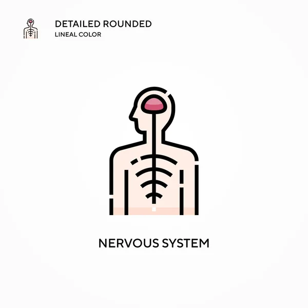 Icono Del Vector Del Sistema Nervioso Conceptos Modernos Ilustración Vectorial — Vector de stock