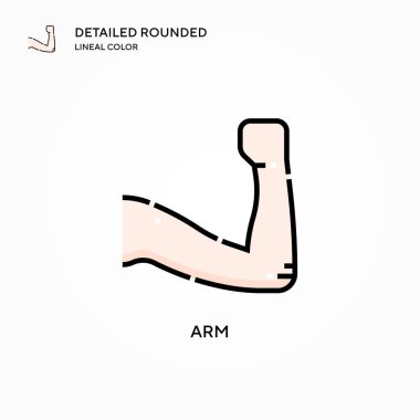 Kol vektör simgesi. Modern vektör illüstrasyon kavramları. Düzenlemesi ve kişiselleştirmesi kolay.