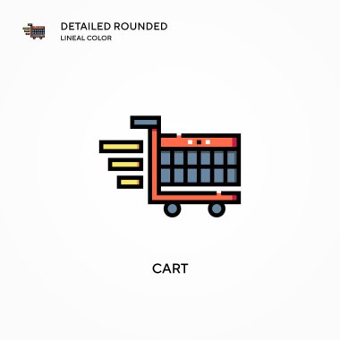 Araba vektör simgesi. Modern vektör illüstrasyon kavramları. Düzenlemesi ve kişiselleştirmesi kolay.