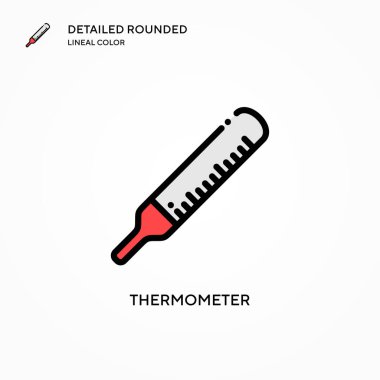 Termometre vektör simgesi. Modern vektör illüstrasyon kavramları. Düzenlemesi ve kişiselleştirmesi kolay.