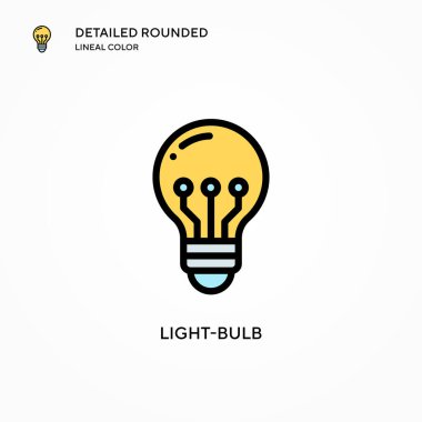 Ampul vektör simgesi. Modern vektör illüstrasyon kavramları. Düzenlemesi ve kişiselleştirmesi kolay.