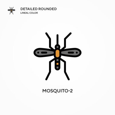 Sivrisinek-2 vektör simgesi. Modern vektör illüstrasyon kavramları. Düzenlemesi ve kişiselleştirmesi kolay.