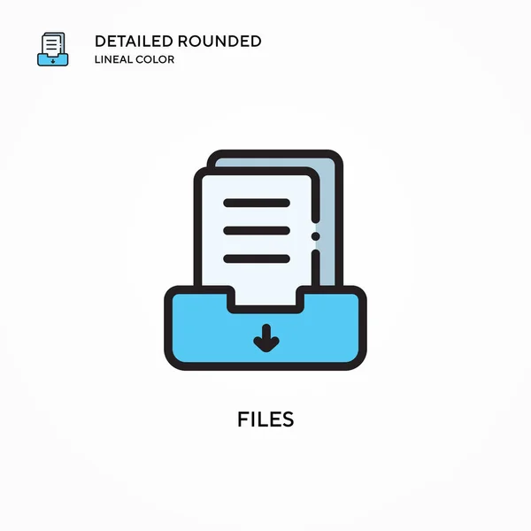 Dosya Vektör Simgesi Modern Vektör Illüstrasyon Kavramları Düzenlemesi Kişiselleştirmesi Kolay — Stok Vektör