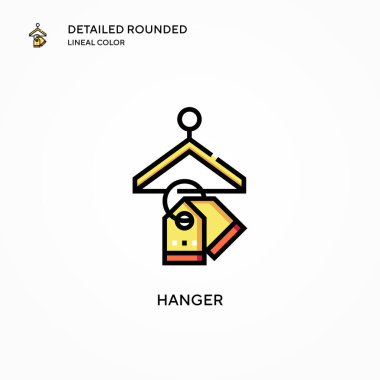 Askı vektör simgesi. Modern vektör illüstrasyon kavramları. Düzenlemesi ve kişiselleştirmesi kolay.