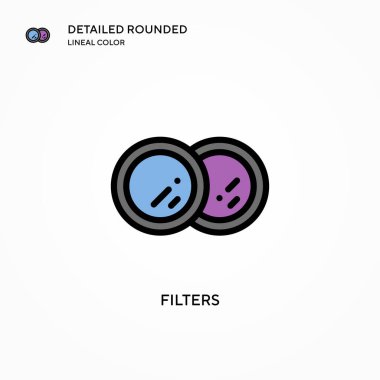 Filtre vektör simgesi. Modern vektör illüstrasyon kavramları. Düzenlemesi ve kişiselleştirmesi kolay.