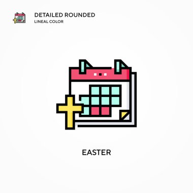 Paskalya vektör simgesi. Modern vektör illüstrasyon kavramları. Düzenlemesi ve kişiselleştirmesi kolay.