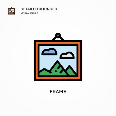 Çerçeve vektör simgesi. Modern vektör illüstrasyon kavramları. Düzenlemesi ve kişiselleştirmesi kolay.