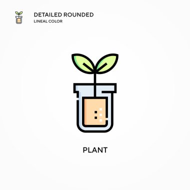 Bitki vektör simgesi. Modern vektör illüstrasyon kavramları. Düzenlemesi ve kişiselleştirmesi kolay.