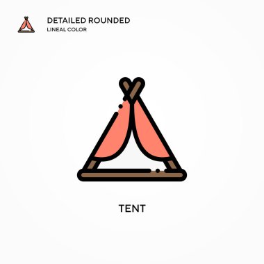 Çadır vektör simgesi. Modern vektör illüstrasyon kavramları. Düzenlemesi ve kişiselleştirmesi kolay.