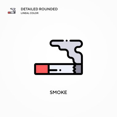 Duman vektör simgesi. Modern vektör illüstrasyon kavramları. Düzenlemesi ve kişiselleştirmesi kolay.