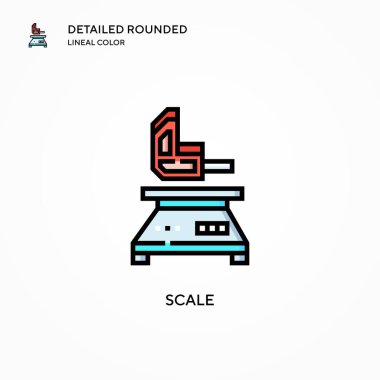 Vektör simgesini ölçekle. Modern vektör illüstrasyon kavramları. Düzenlemesi ve kişiselleştirmesi kolay.