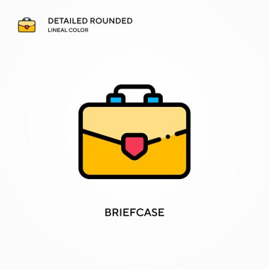 Evrak çantası vektör simgesi. Modern vektör illüstrasyon kavramları. Düzenlemesi ve kişiselleştirmesi kolay.