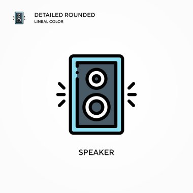 Sözcü vektör simgesi. Modern vektör illüstrasyon kavramları. Düzenlemesi ve kişiselleştirmesi kolay.