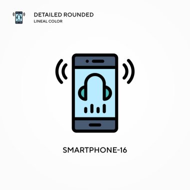 Akıllı Telefon-16 vektör simgesi. Modern vektör illüstrasyon kavramları. Düzenlemesi ve kişiselleştirmesi kolay.