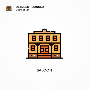 Salon vektör simgesi. Modern vektör illüstrasyon kavramları. Düzenlemesi ve kişiselleştirmesi kolay.