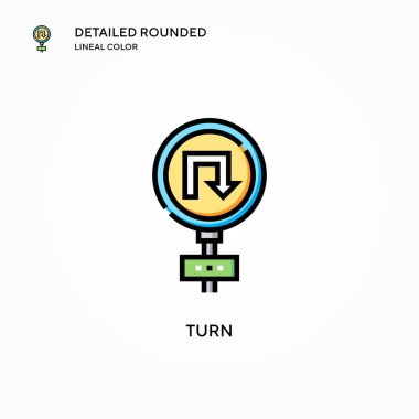 Vektör simgesini çevir. Modern vektör illüstrasyon kavramları. Düzenlemesi ve kişiselleştirmesi kolay.