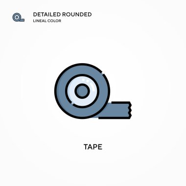 Teyp vektör simgesi. Modern vektör illüstrasyon kavramları. Düzenlemesi ve kişiselleştirmesi kolay.