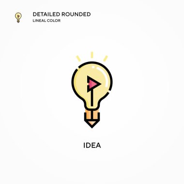Fikir vektör simgesi. Modern vektör illüstrasyon kavramları. Düzenlemesi ve kişiselleştirmesi kolay.