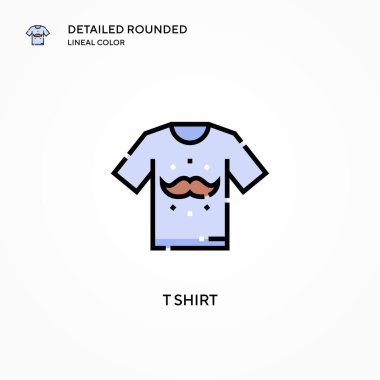 Tişört vektör simgesi. Modern vektör illüstrasyon kavramları. Düzenlemesi ve kişiselleştirmesi kolay.