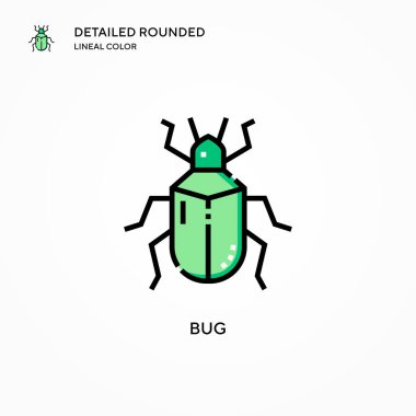 Böcek vektör simgesi. Modern vektör illüstrasyon kavramları. Düzenlemesi ve kişiselleştirmesi kolay.